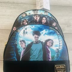 Loungefly Harry Potter Backpack Triple Three Zip Pocket