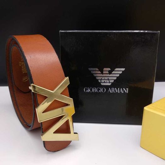 Giorgio Armani Exchange Reversible Mens Belt Leather One Size Black Brown Dark