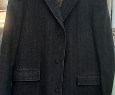 strellson mens long brown herringbone dress coat