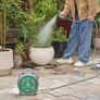 12m Water Pipe +2m Leader Hose, Hose Pipe Reel with 8 Adjustable Spray Gun Nozzles, Manual Retractable Garden Water Hose Reel,Outdoor Hose Reel Set for Garden Patios,Balconies Image 2