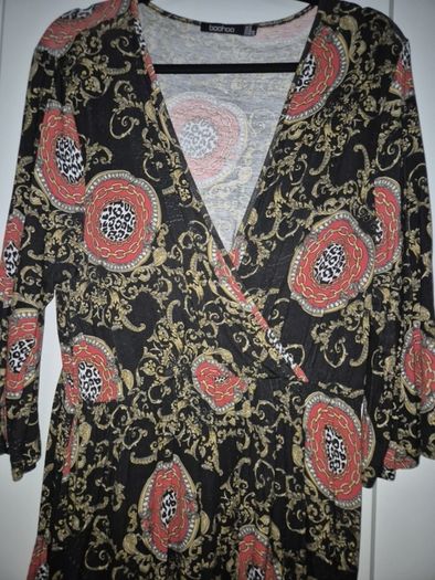 Faux wrap mini dress