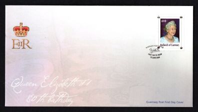 2006 Guernsey 80th Birthday of Queen Elizabeth II Commemorative Stamp First Day Cover (FDC)