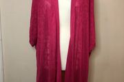 Yours pink leopard print sleeveless cardigan (size 26-28)