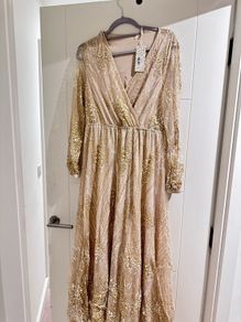 Gold glittery dress