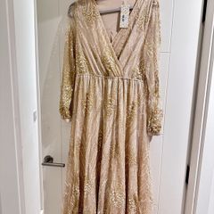 Gold glittery dress