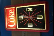 Coca Cola Lighted Clock Year 1984 rare