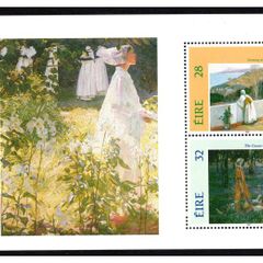 1993 Ireland Irish Impressionism Painters Commemorative Stamps Booklet Pane Mint Never Hinged (MNH). Hibernian HP57.