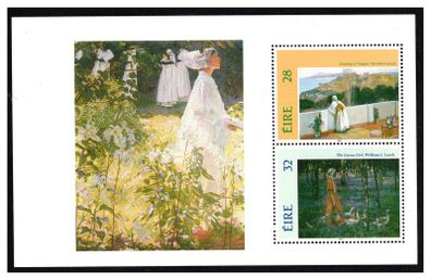 1993 Ireland Irish Impressionism Painters Commemorative Stamps Booklet Pane Mint Never Hinged (MNH). Hibernian HP57.