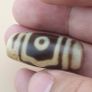 Vintage 3 Eyes Himalayan Tibetan Agate Dzi Bead Amulet Image 3