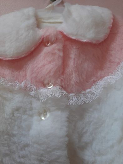 New vintage baby fur coat and hat