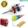 100 Clear Candy Cone Bags with Golden Twist Ties Image 4