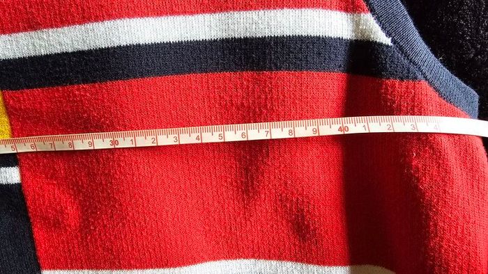 Tommy Hilfiger colorful red Black yellow 4 seasons cotton dress L