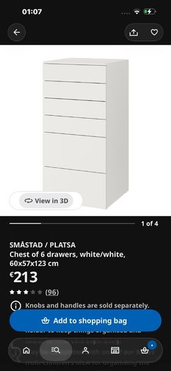 Ikea Smastad 6 drawer unit