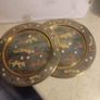 Set Of 2 Light Brass Safari Hanging Wall Plates. Image 9