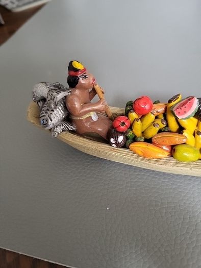 Kayak and fruit ornament