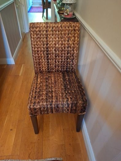 6 Fabulous dining chairs from Pottery Barn and shipped from USA. Bought on Adverts for my daughters new home and unfortunately she had just bought her own dining set.