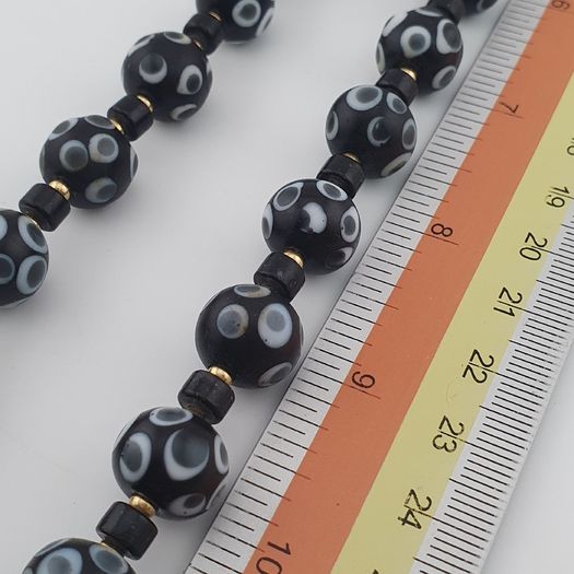Vintage Venetian Style Thousand Eyes Glass Beads Necklace