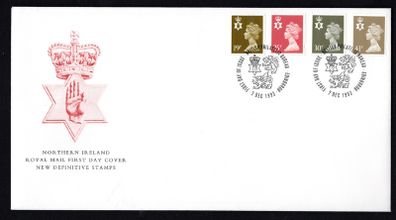 1993 Great Britain Northern Regional Definitive Stamps (Machin) Royal Mail Addressed First Day Cover (FDC)