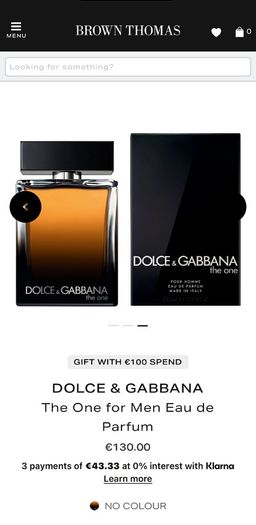 D&G The One 100ml parfum for him