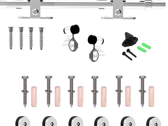 Sliding Door Kit Track Rail Length 1 2 3 4 5 6 Ft Sliding Door Double