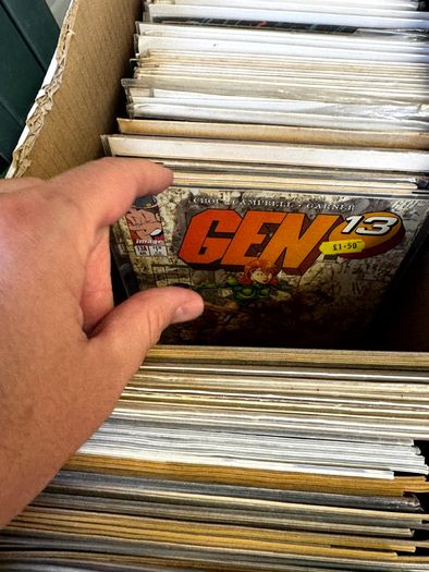 Image Long Comic Box w 275 comics for Sale
