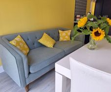 Blue Settee 3 Seater