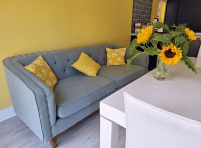 Blue Settee 3 Seater