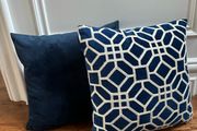 Paul Costello Navy cushion &amp; Geometric Navy Cushion