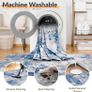 Washable Rugs Living Room 150x210 cm Modern Abstract Rug with Soft Low Pile Vacuum Friendly Non Slip Backing Minimalist Carpet Image 2