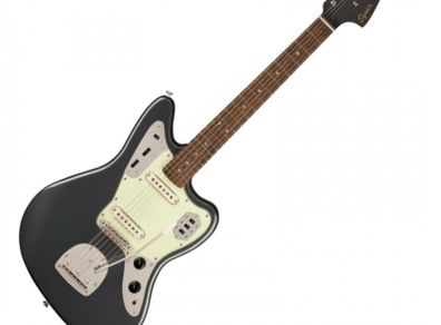 Squier FSR Classic Vibe 60s Jaguar in Charcoal Frost Metallic with matching headstock