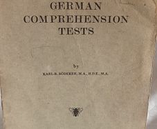 Vintage German Comprehension Tests from 1950/60's