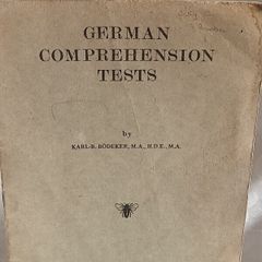 Vintage German Comprehension Tests from 1950/60's