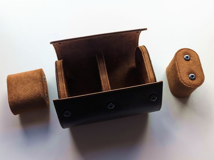 2 Slot Leather Watch Storage Case
