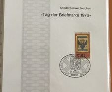 1976 Deutsche Bundespost (Germany) First Day Cover pages (23) in Lindner Album