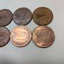 6 Irish one pence coins Image 3