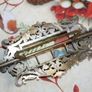 Antique Victorian Rococo Art Nouveau Belt Buckle Brooch Pin Brass Color 9cm x 5cm Image 6