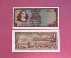 South Africa 1 Rand 1967 Pick 110b  ( Uncirculated )