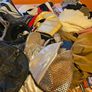 Large Job Lot of Ladies and Mens Clothes Shoes Hats Bags Handbags Image 2
