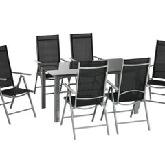 6 seater garden table and chairs