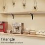 10 Pieces Shelf Brackets Heavy Duty, Wall Mounted Triangle Shelving Brackets, 90 Degree Right Angle Shelf Supporters Brace Brackets, for Living Room Bedroom (10 PCS Black 150x95 mm/6x3.7 inch) Image 4