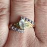 9ct Gold cluster Ring , Hallmarked , Size N, 2,2g. Image 4