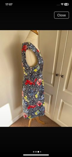 LK Bennett lined floral dress size 14