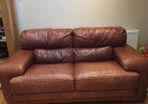 Sofa Italian Tan leather 2.5 seats