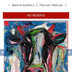 Original Irish Art Cow Art Farm Animal Art  Inspired Original Art No Reserve AUCTION  Irish Art