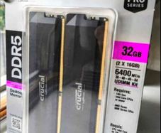 Brand New Pc Ram Crucial Pro 32gb 2x16gb Ddr5 6400mhz Xmp Expo