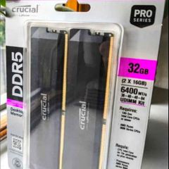 Brand New Pc Ram Crucial Pro 32gb 2x16gb Ddr5 6400mhz Xmp Expo