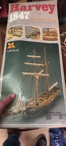 Antique Harvey 1847 Baltimore Clipper Model ship kit