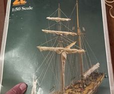 Antique Harvey 1847 Baltimore Clipper Model ship kit