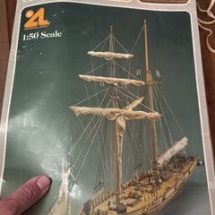 Antique Harvey 1847 Baltimore Clipper Model ship kit