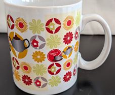 Barrys Tea Floral Ceramic Mug Irish Retro Advertising Collectible